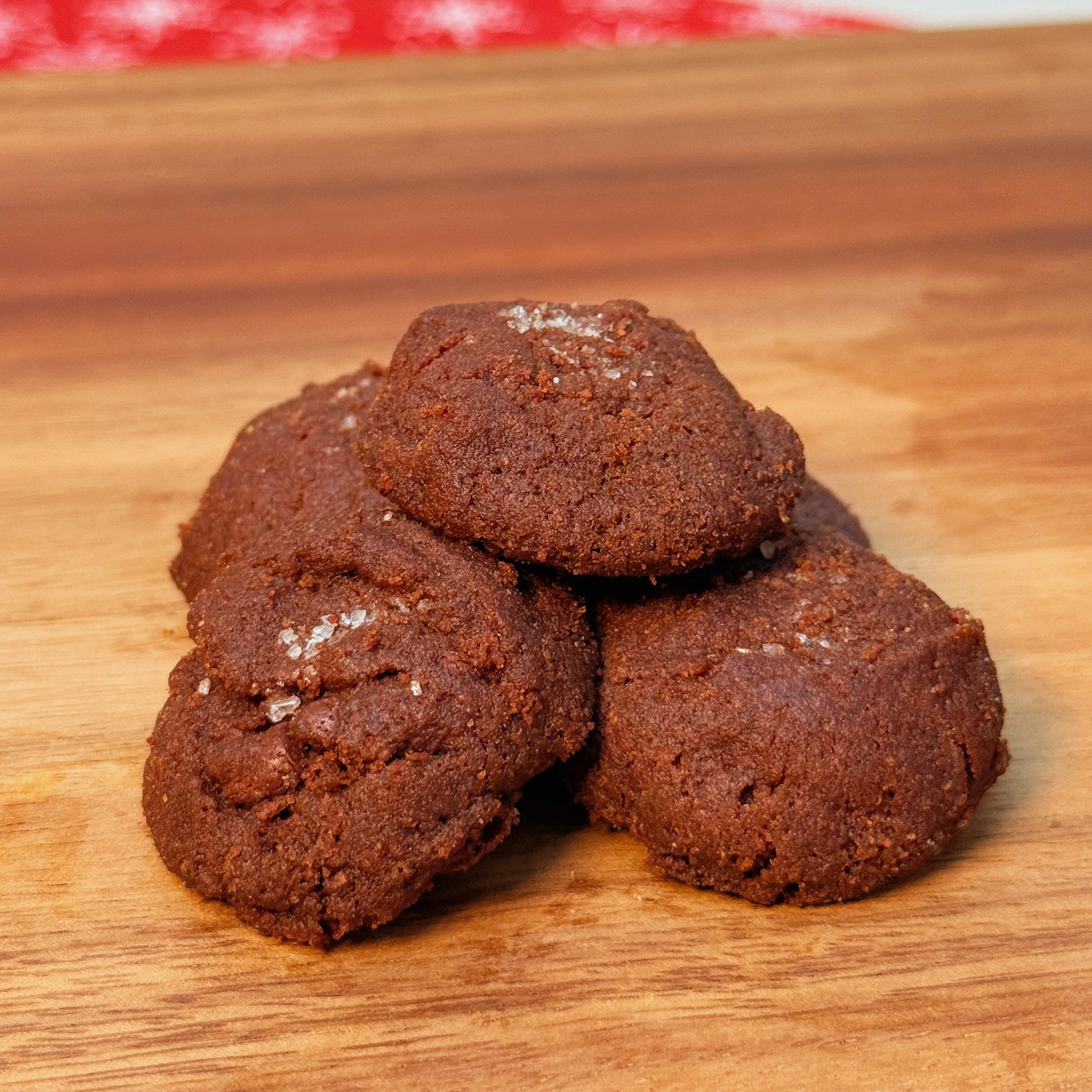 Christmas Sea Salt Double Chocolate Cookies